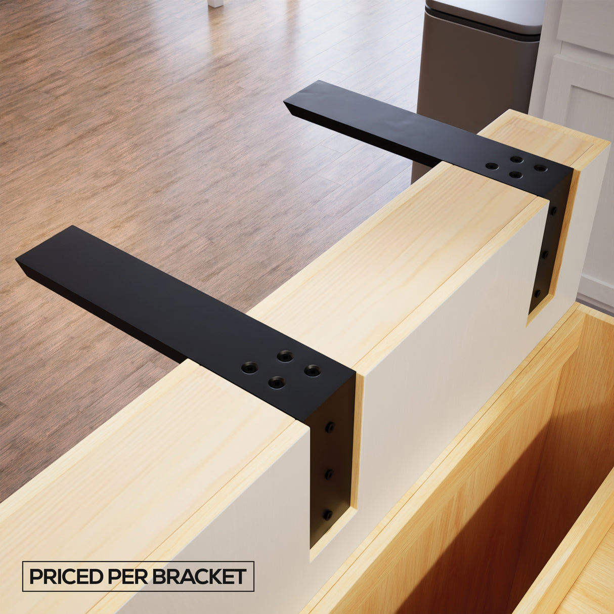 The Original™ L Bracket Countertop Support in Industrial, Aluminum or American Made Steel