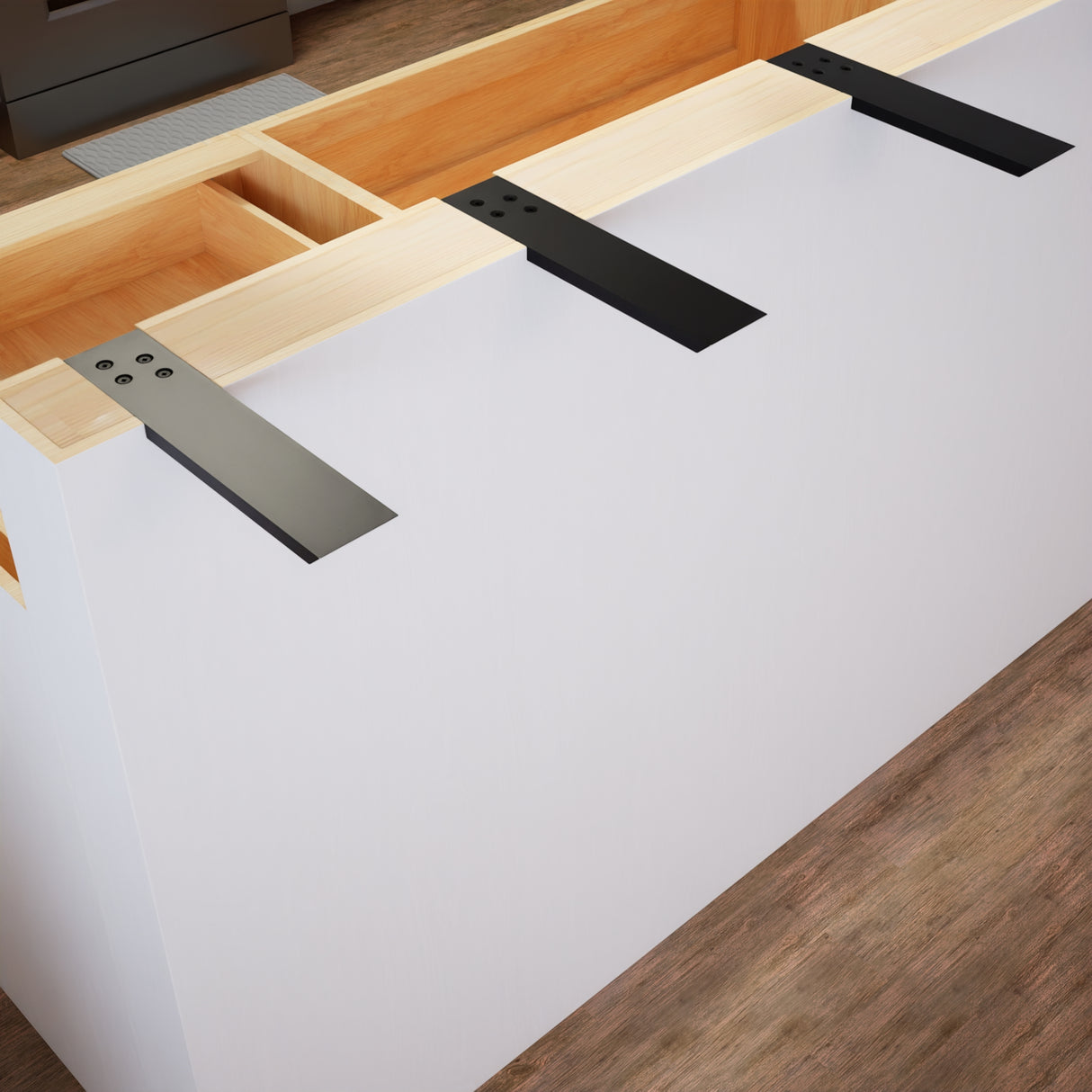 The Original™ L Bracket Countertop Support in Industrial, Aluminum or American Made Steel