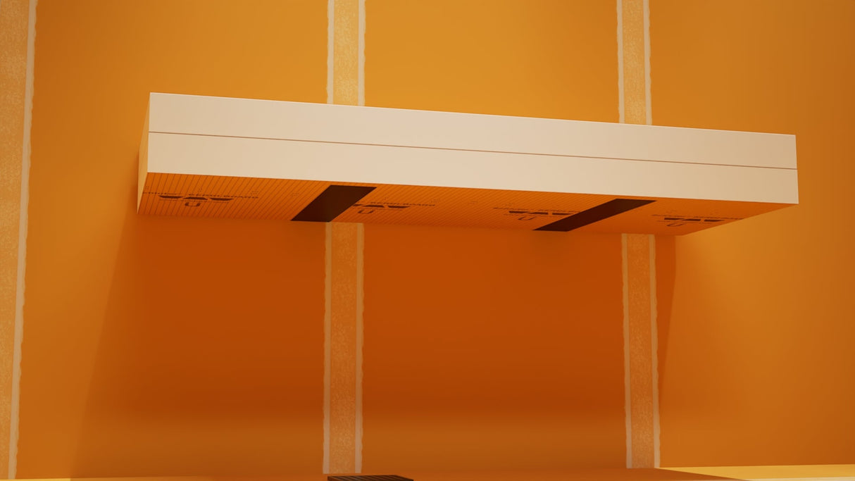 The Original Floating Shower Bench Kit­™ with Orange XPS Waterproof Board & Original Shower Bench Bracket®