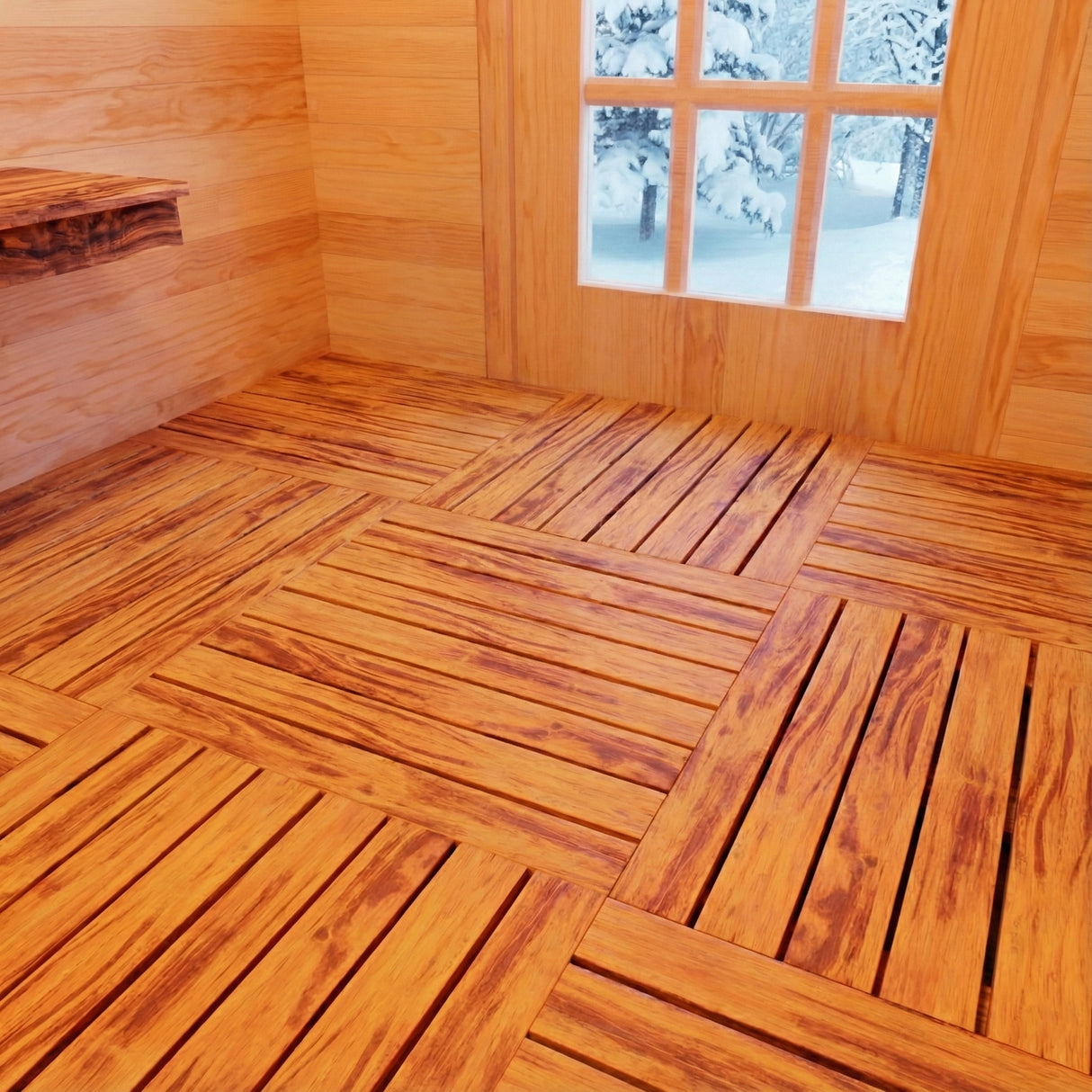 The Original Tigerwood Decking Platform 24" x  24" x 1.75" (2 Pack)