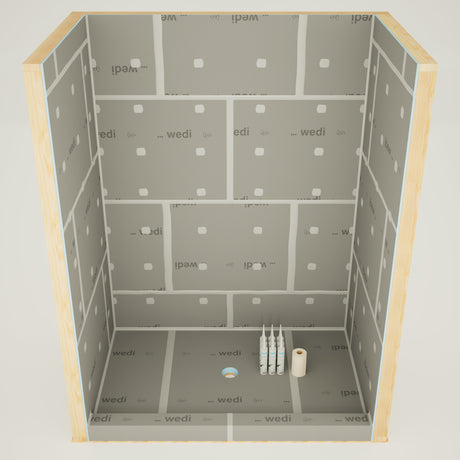Wedi® Shower Kit - 42in. x 60in. Center Drain - Limited Time Offer
