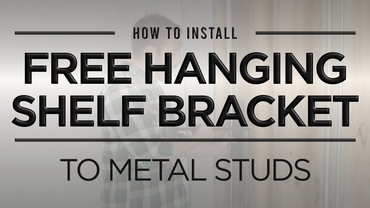 Free Hanging Shelf Bracket in Industrial, Aluminum or American Made Steel