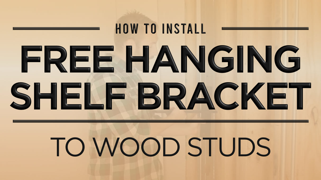 Free Hanging Shelf Bracket in Industrial, Aluminum or American Made Steel