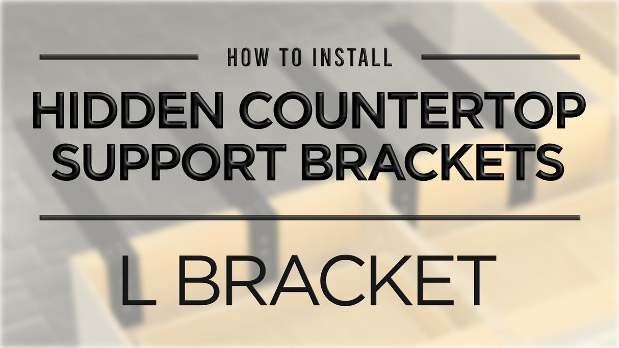 L Bracket Countertop Support in Industrial, Aluminum or American Made Steel