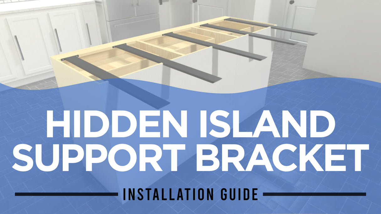 Hidden Island Support Bracket in Industrial, Aluminum or American Made Steel