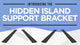 Hidden Island Support Bracket in Industrial, Aluminum or American Made Steel