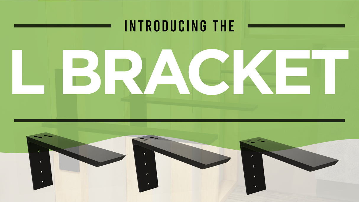 L Bracket Countertop Support in Industrial, Aluminum or American Made Steel