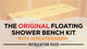 The Original Floating Shower Bench Kit­™ with Orange XPS Waterproof Board & Original Shower Bench Bracket®